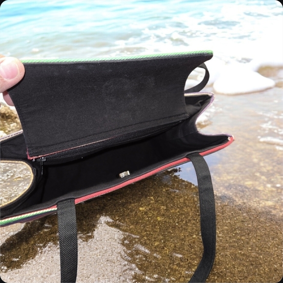 Kate Spade Vintage New York Striped Canvas Tote Bag. - Picture 7 of 16